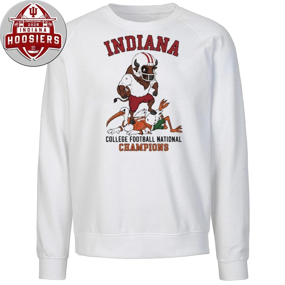 Indiana College Football National Champions Mascot 2026 Tee Shirt