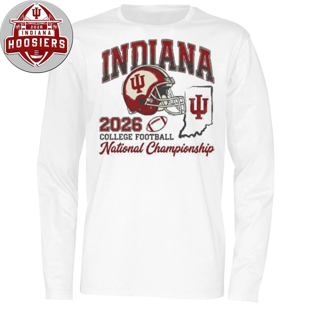 Indiana Football 2026 College Football National Champions Sports Fan Helmet And Map Tee Shirt