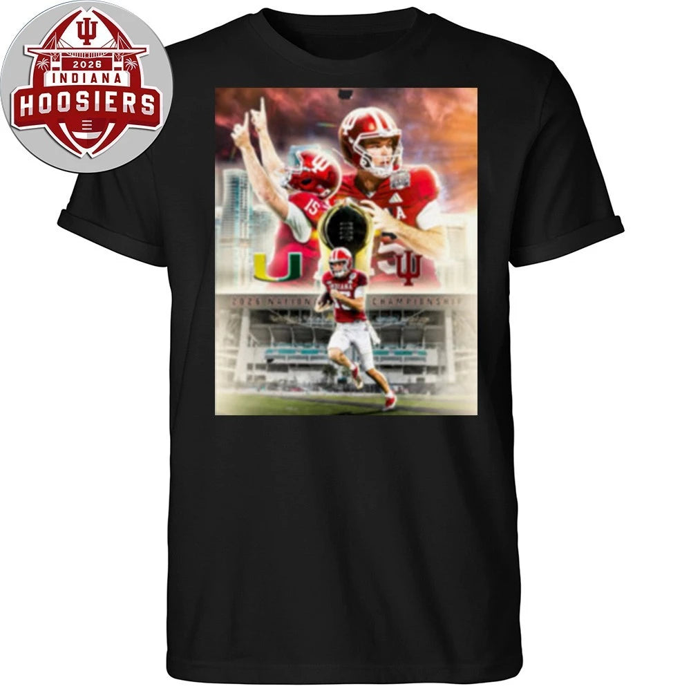 Indiana Football 2026 National Championship Football Cup And Logo T-Shirt