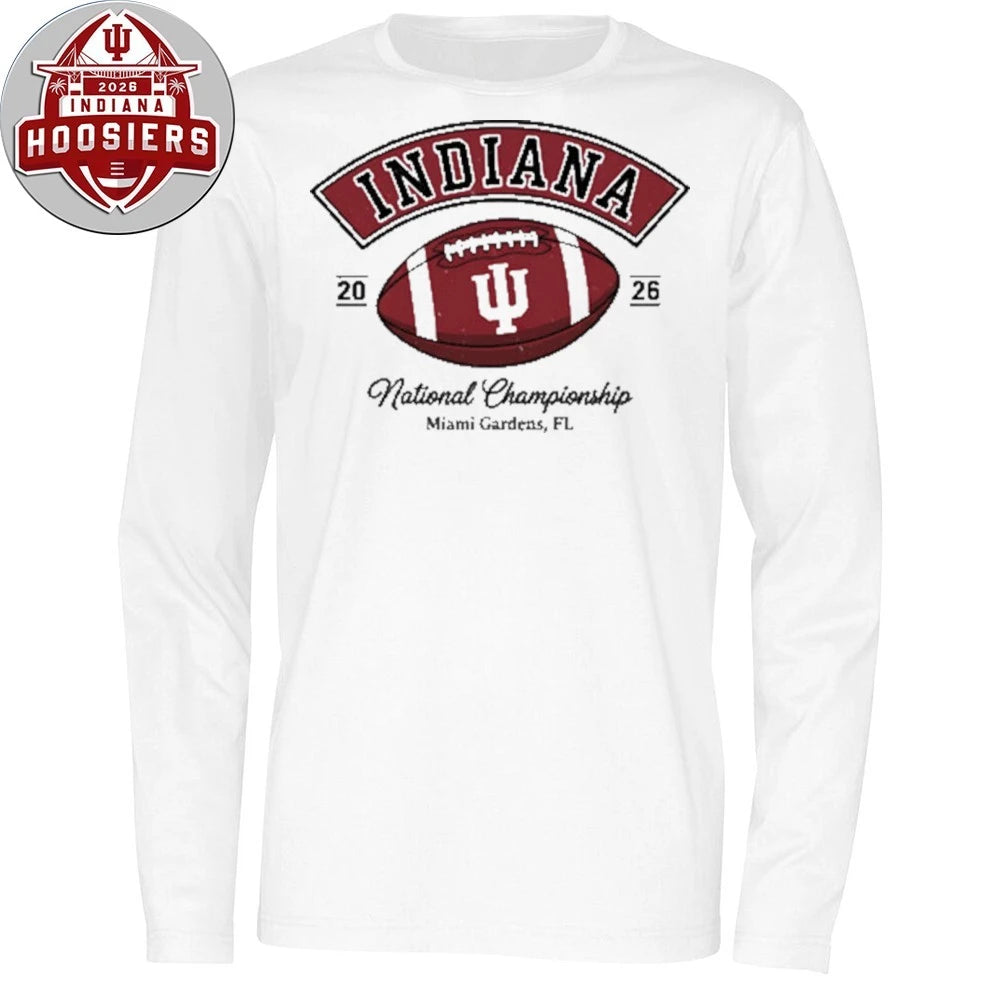 Indiana Football Champions National Champions Miami Gardens Fl Logo Tee Shirt
