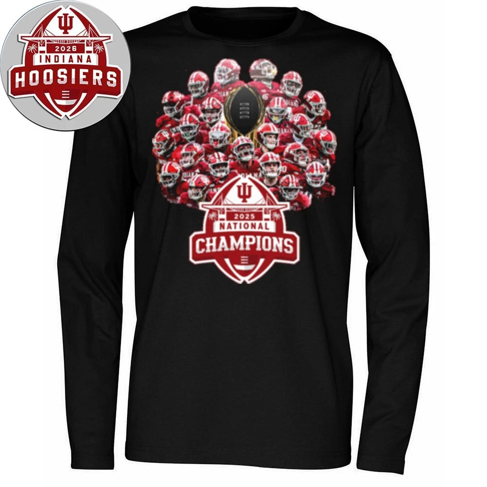 Indiana Football Team 2026 National Championship Football Mendoza Cup And Logo T-Shirt