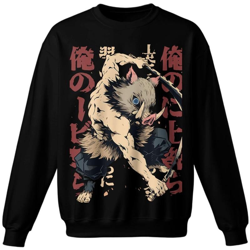 Inosuke Hashibira - Kimetsu no Yaiba Classic T-Shirt ArtistryHavenn, Cute Anime Tee,Cute Chibi Shirt, Anime Fans Tee,...