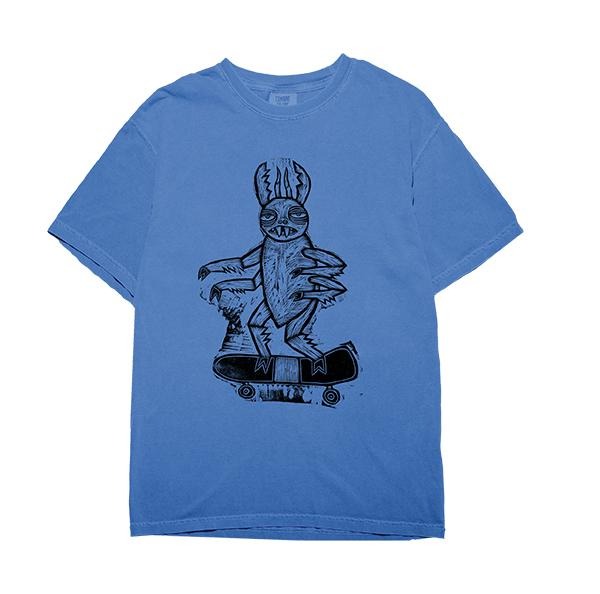 Insectoid Skater Woodblock Hand-Printed T-Shirt Cotton Menswear Top Graphics Hoodie, Sweatshirt | HypeCrazeTee.com