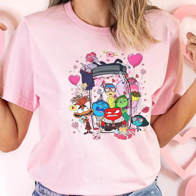 Inside Out 2 Characters Valentine Shirt, Anxiety Ennui Joy Fear Love Tee, Happy Valentine's Day 2025, Trip Matching...
