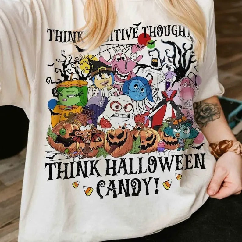 Inside Out Halloween Shirt Inside Out 2 Movie Joy Disgust Anger Sadness Fear Anxiety Envy Ennui Embarrassment Pumpkin Ghost Family Inside Out Characters Shirt 'S Okay Feel All Feels Shirt Halloween Shirt Inside Out 2shirt T-Shirts, Hoodie, Sweatshirt