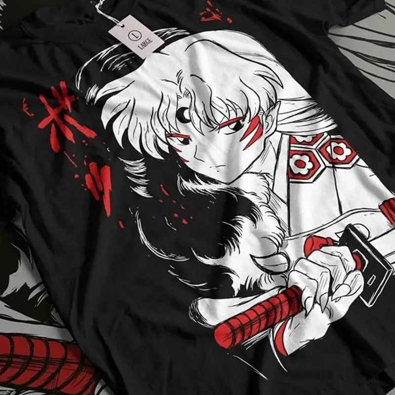 Inuyasha Sesshomaru Red Moon Inuyasha Anime Manga Tshirt T-shirt Tee All Sizes Hoodie, Sweatshirt | HypeCrazeTee.com