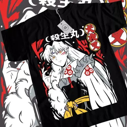 Inuyasha Sesshomaru T-shirt Red Moon Inu Yasha Girl Anime Manga Gifts All Size Hoodie, Sweatshirt | HypeCrazeTee.com