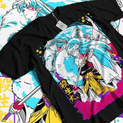 Inuyasha Sesshomaru T-shirt Red Moon Inu Yasha Kawaii Girl Gift Shirt All Size Hoodie, Sweatshirt | HypeCrazeTee.com