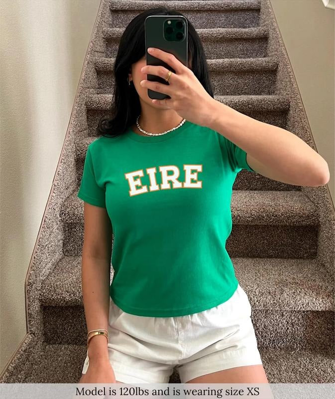 Ireland Eire Baby Tee, Funny St Patricks Day T-Shirt, Lucky Shamrock Baby Tee, Lucky Four Leaf Clover Shirt, Irish...