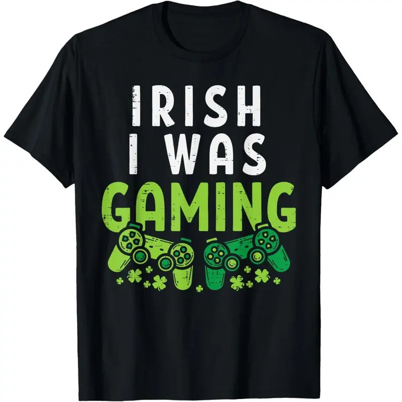 Irish I Was Gaming Funny St Patricks Day Gamer Made USA T-Shirts, Hoodie, Sweatshirt