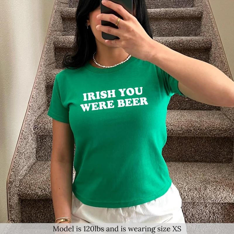 Irish You Were Beer Baby Funny St Patricks Day Lucky Shamrock Baby Lucky Four Leaf Clover Shirt Funny Irish T-Shirts, Hoodie, Sweatshirt