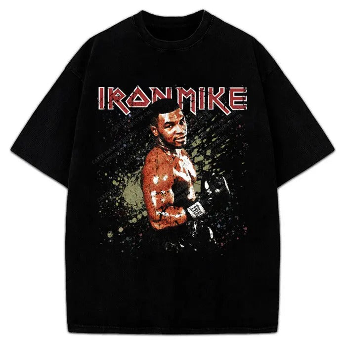 Iron Mike Old School Vintage Rock Band Retro Boxing Style Custom Graphic T-Shirt Crewneck Cotton Menswear Top Hoodie,...