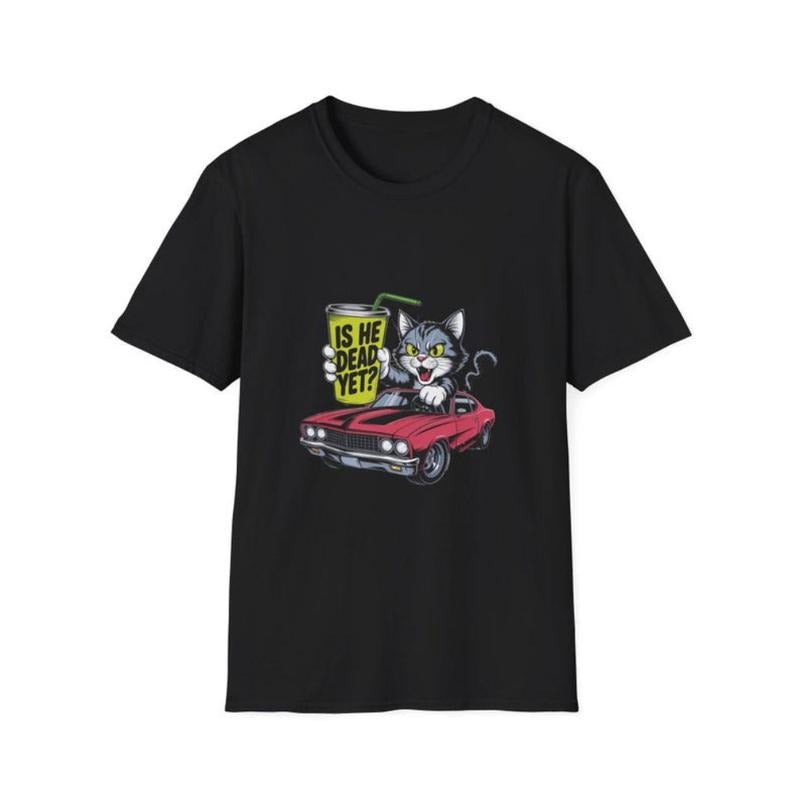 Is He Dead Yet Black Cat Shirt, Anti Trump Protest Shirt, Political Shirt, Subtle FDT, Funny Cat Shirt, Political Shirt,...