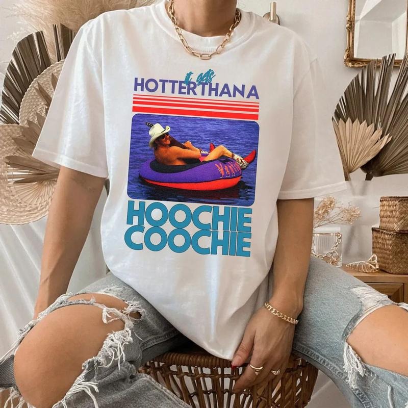 It Gets Hotter Than A Yonder Southern, Chattahoocheee Alan Jacksonn Tshirt, Country Song Summer Shirt Graphic Round Neck...