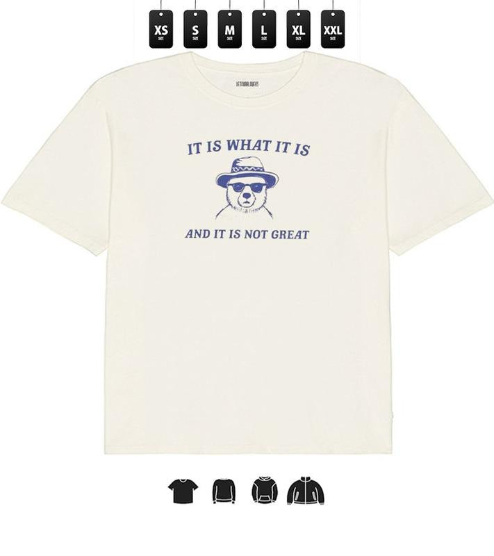 It Is What It Is And It Is Not Great Funny Tee l Unisex T-Shirt, Gifts Hoodie, Sweatshirt | HypeCrazeTee.com