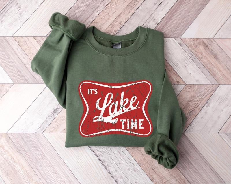 It's Lake Time Sweatshirt, Lake Life Sweatshirt, Camping, Lake House Gift, Trending Sweatshirt T-Shirts, Hoodie