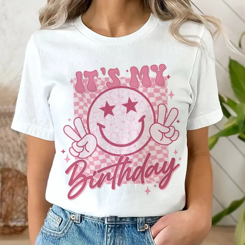 It's My Birthday Shirt Groovy Birthday Women Teens Girls T-Shirt Hoodie, Sweatshirt | HypeCrazeTee.com