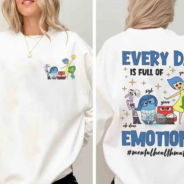 It's Okay To Feel All The Feels Shirt,  Mental Health Matter Shirt, Emotional support shirt, Feelings shirt, Inside Out...