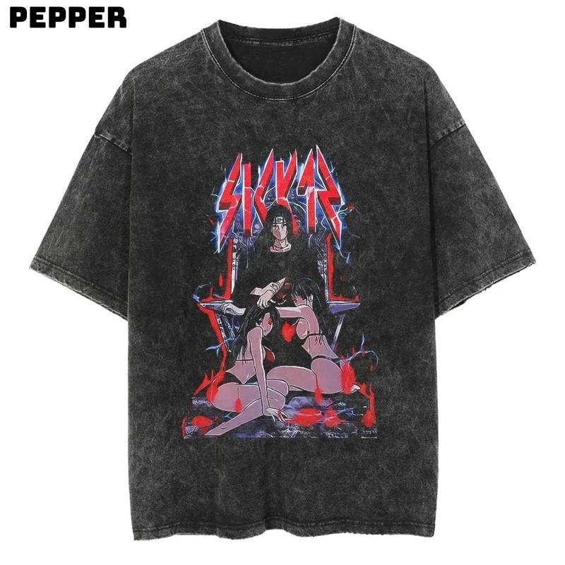 Itachi Harem Vintage Washed Shirt, Anime Shirt, Itachi Harem Merch, Itachi Harem Shirt, Anime Itachi Harem Shirt, Anime...
