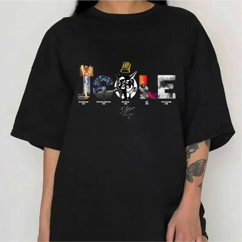 J Cole Best Albums With Signature Shirt Hoodie, Sweatshirt | HypeCrazeTee.com