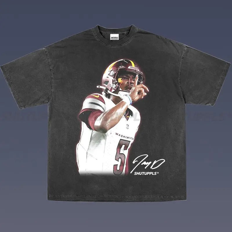 JAYDEN DANIELS 1.2 Tee - Soft and Comfortable Shirt - Unisex - Graphic T-Shirt Hoodie, Sweatshirt | HypeCrazeTee.com