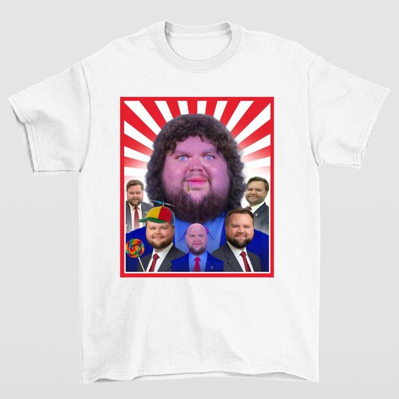JD Vance Face Meme T-Shirt Highlighting Iconic and Humorous Design Hoodie, Sweatshirt | HypeCrazeTee.com