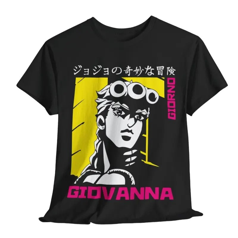 JJ's Bizarre Adventure T-Shirt, Anime T-Shirt, Giorno Shirt, Graphic Anime Tee, Anime Lover Shirt Hoodie, Sweatshirt