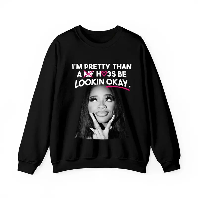 JT Okay Black Sweatshirt for Men, Casual Crewneck Pullover T-Shirts, Hoodie | HypeCrazeTee.com