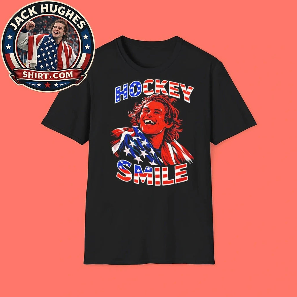 Jack Hockey Smile Hockey American Flag 2026 Graphic T-Shirt