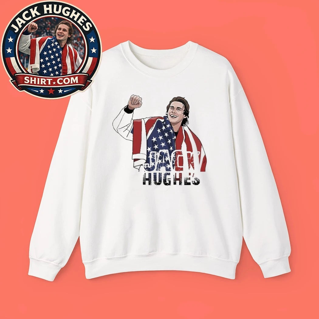 Jack HugHes Gold Medal Ice Hockey Fan Graphic T-Shirt