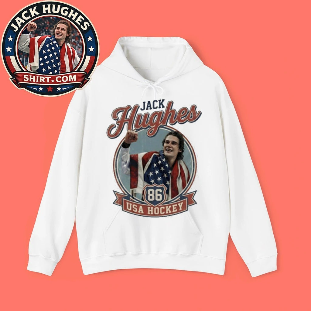 Jack Hughes 86 Team USA Hockey 2026 Olympics New Shirt