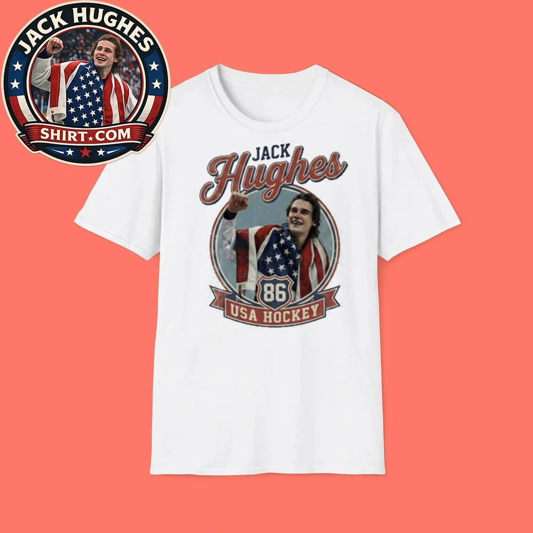 Jack Hughes 86 Team USA Hockey 2026 Olympics New Shirt