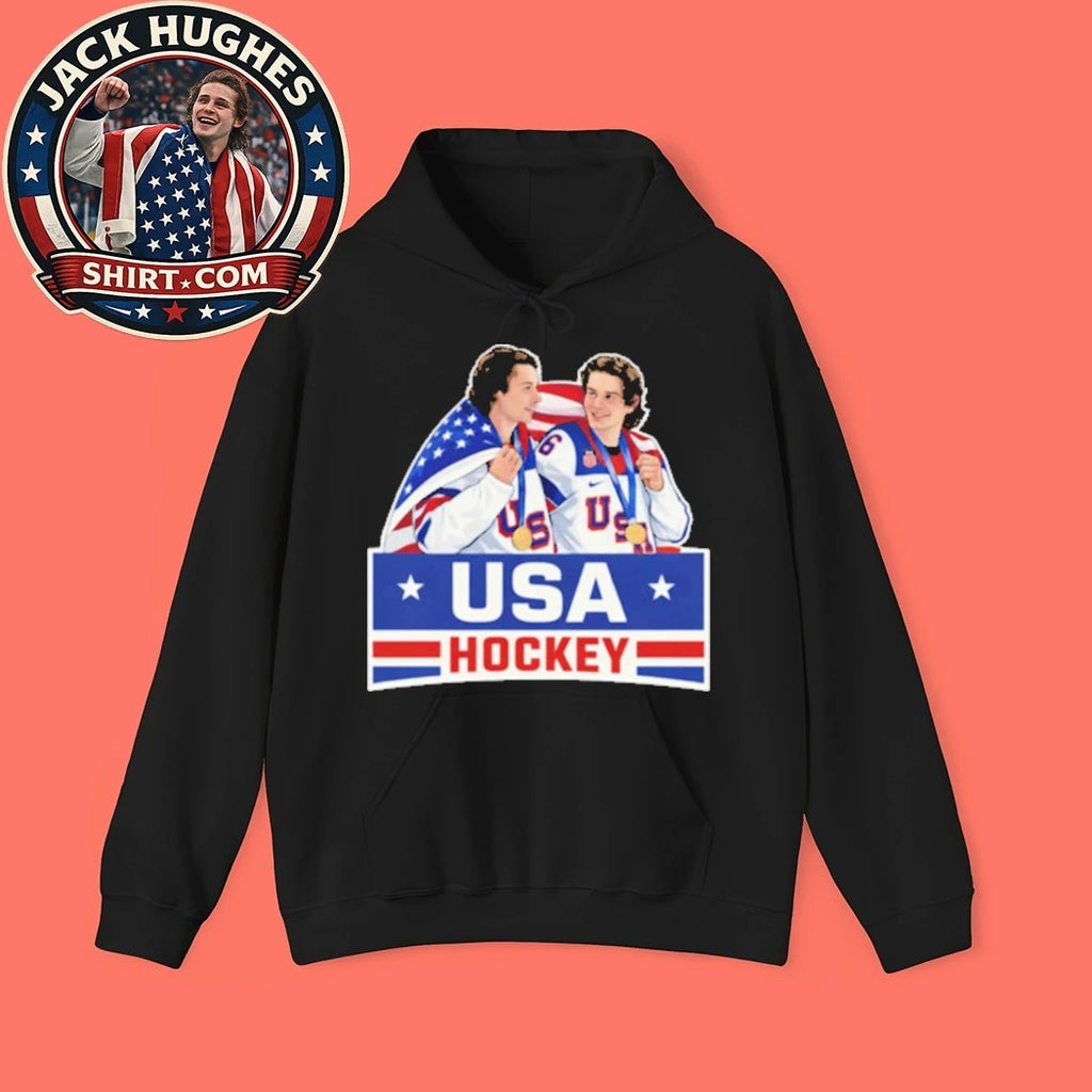 Jack Hughes And Quinn Hughes Hockey 2026 Champions USA ice hockey team at the 2026 Winter Olympics Shirt
