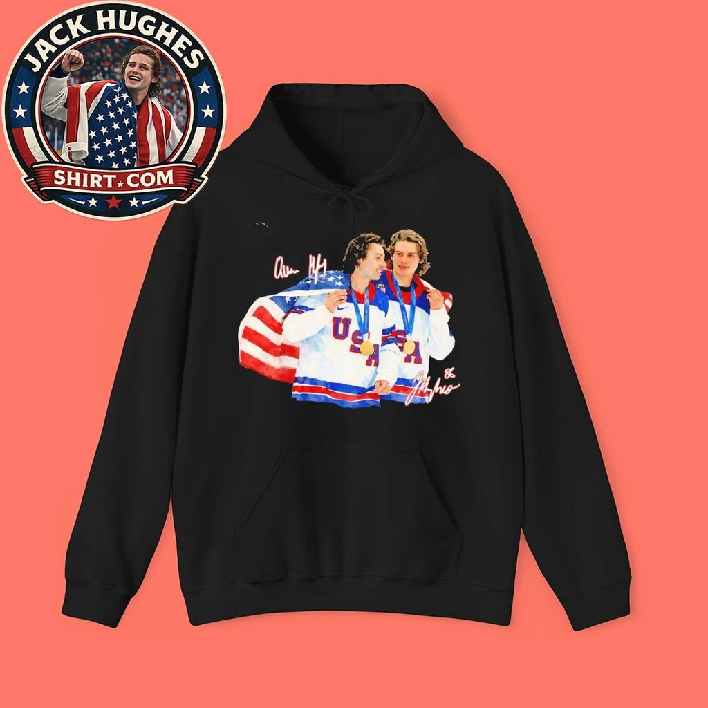 Jack Hughes And Quinn Hughes USA Hockey Signature Trending Shirt
