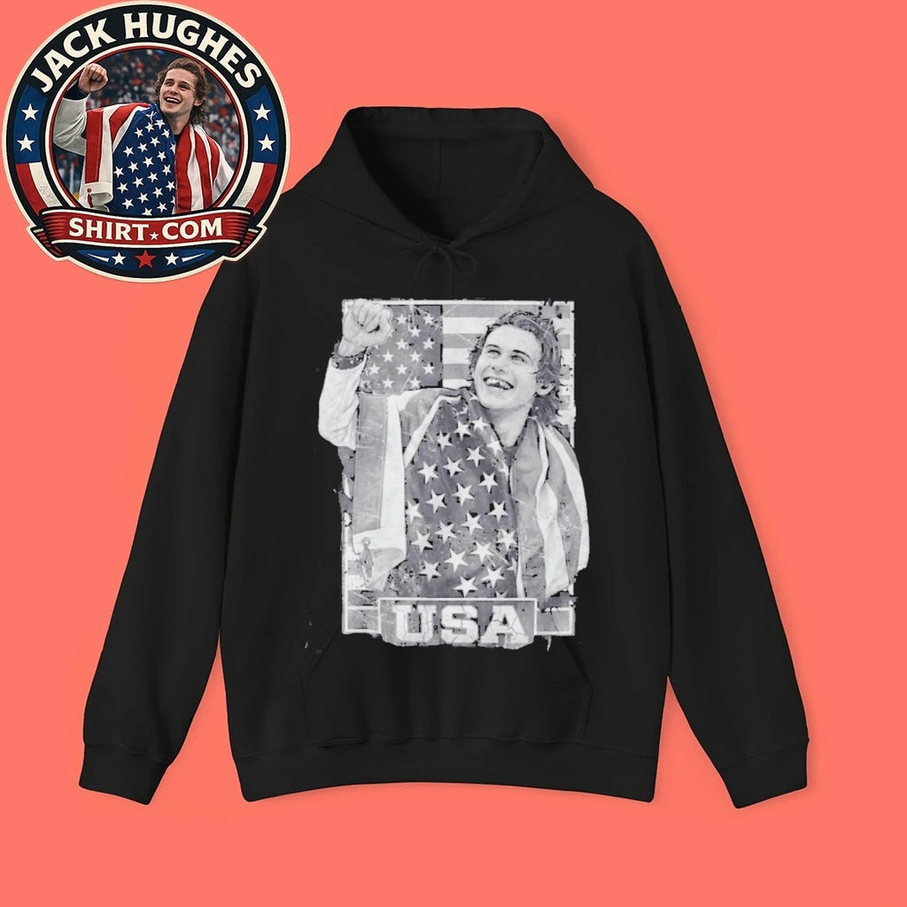 Jack Hughes Bloody Teeth for the Gold USA Hockey Shirt