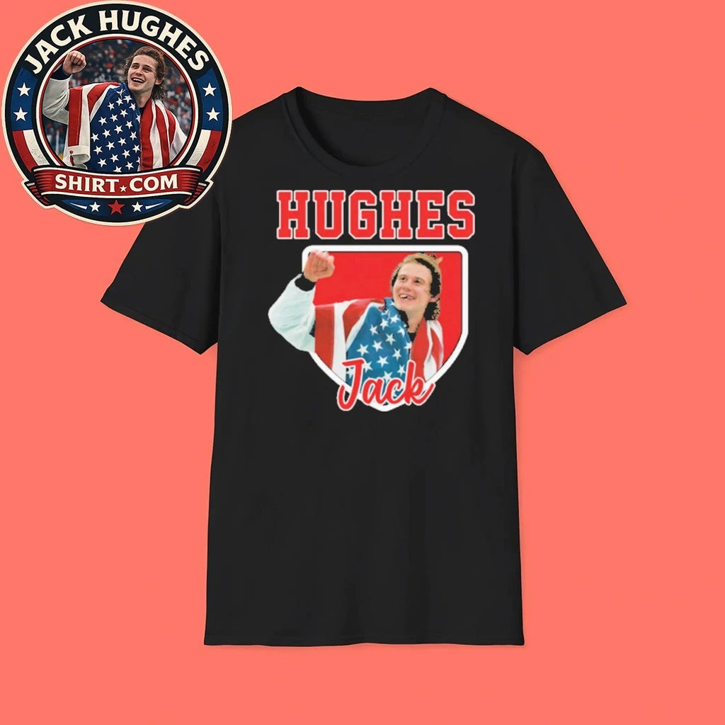 Jack Hughes Golden Goal 2026, USA Hockey Victory Tee Shirt