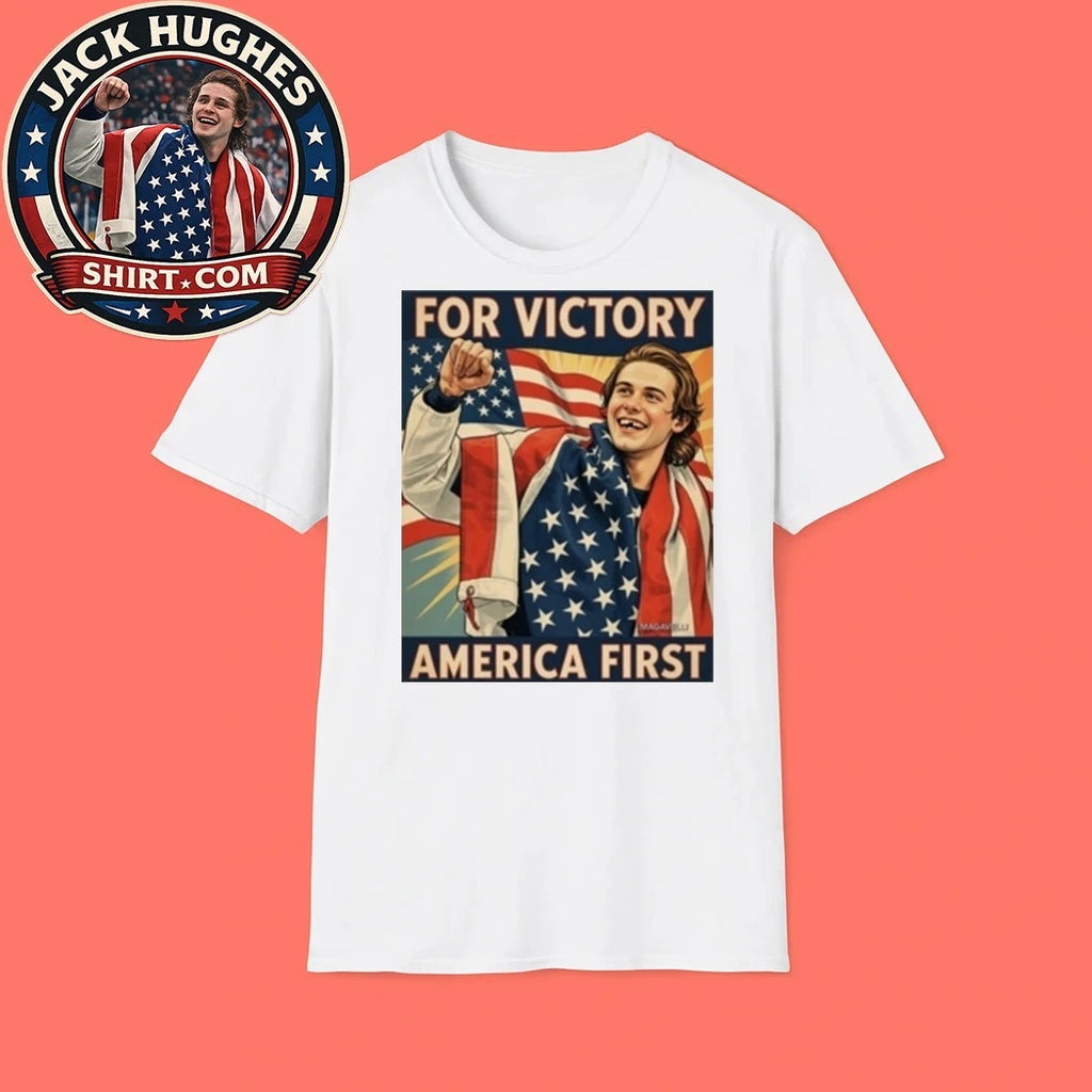 Jack Hughes Missing Teeth For Victory America First Flag Shirt