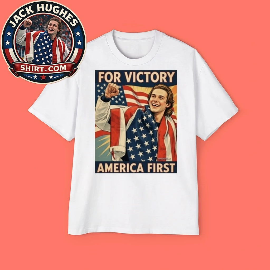Jack Hughes Missing Teeth For Victory America First Flag Shirt