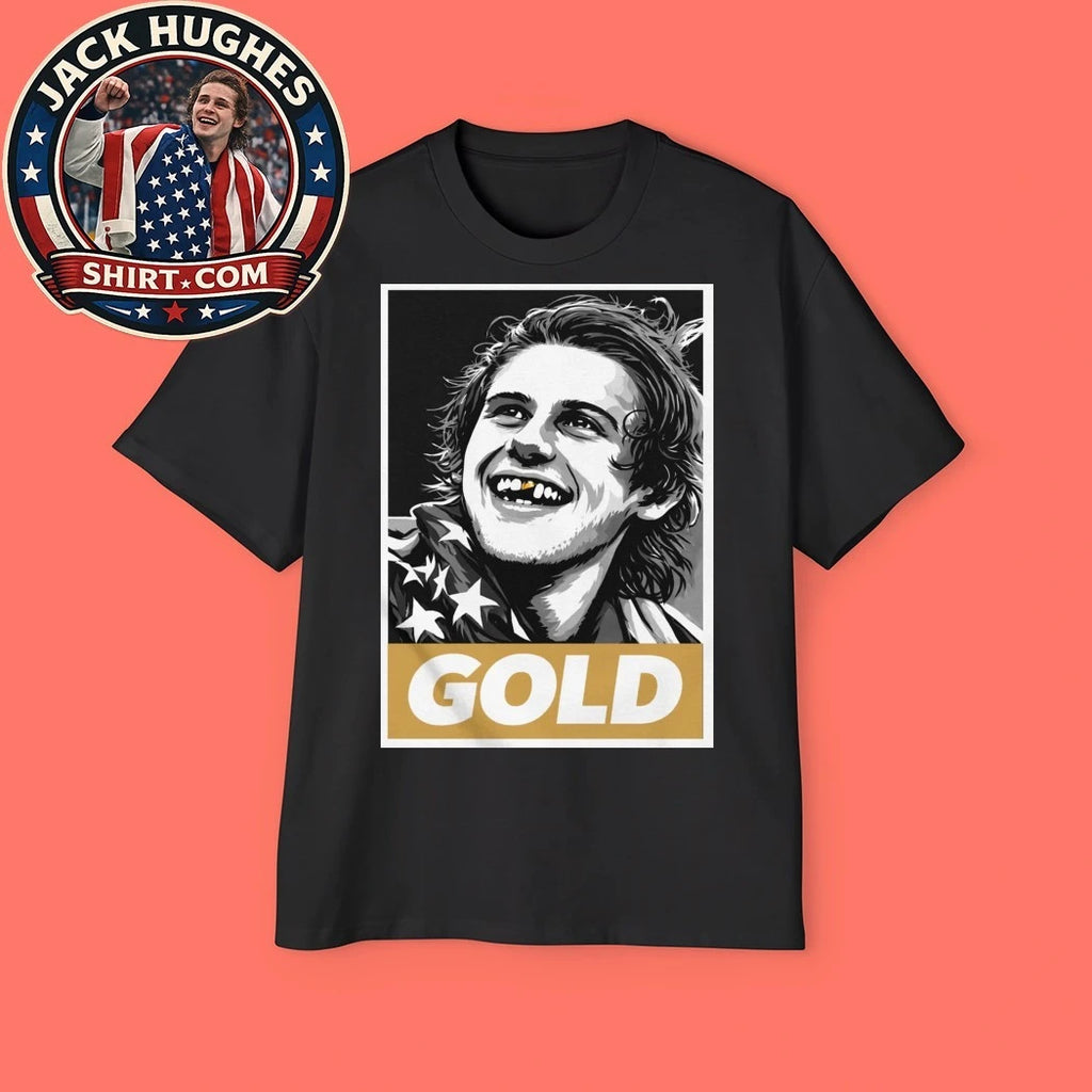 Jack Hughes Olympic Legend Golden Toothless Graphic Shirt