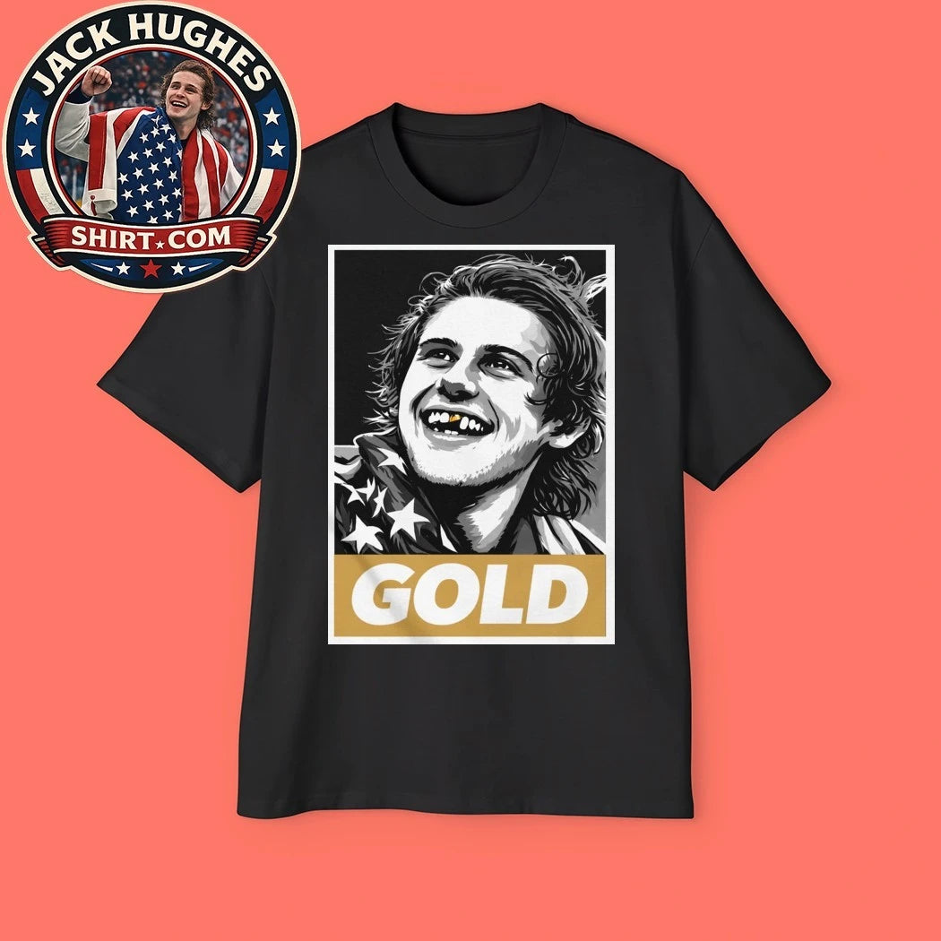 Jack Hughes Olympic Legend Golden Toothless Graphic Shirt
