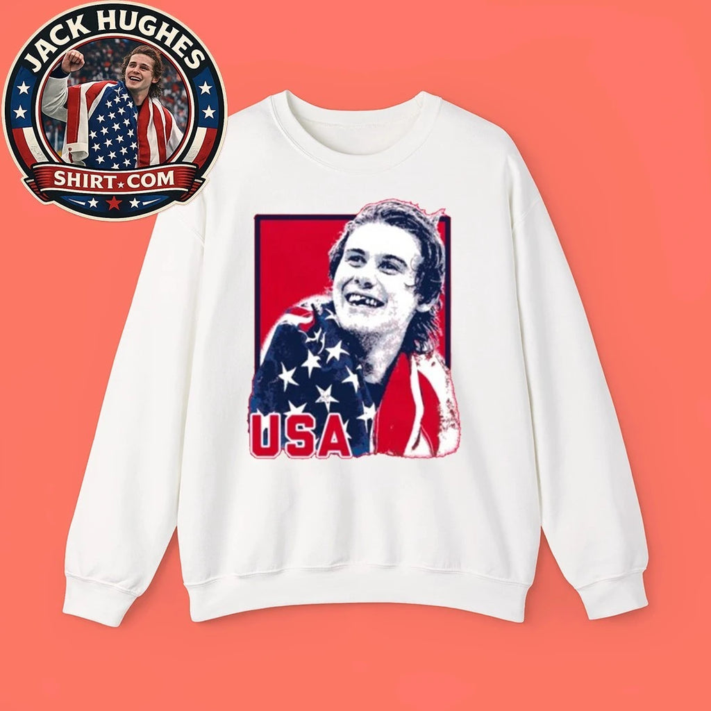 Jack Hughes Teeth Team Usa Men’s Hockey Champions 2026 T-Shirt