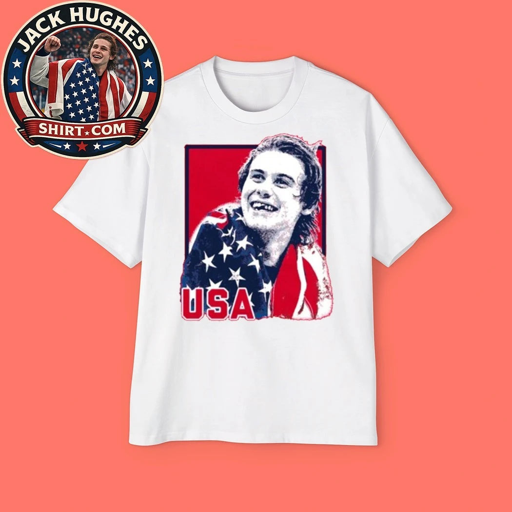 Jack Hughes Teeth Team Usa Men’s Hockey Champions 2026 T-Shirt