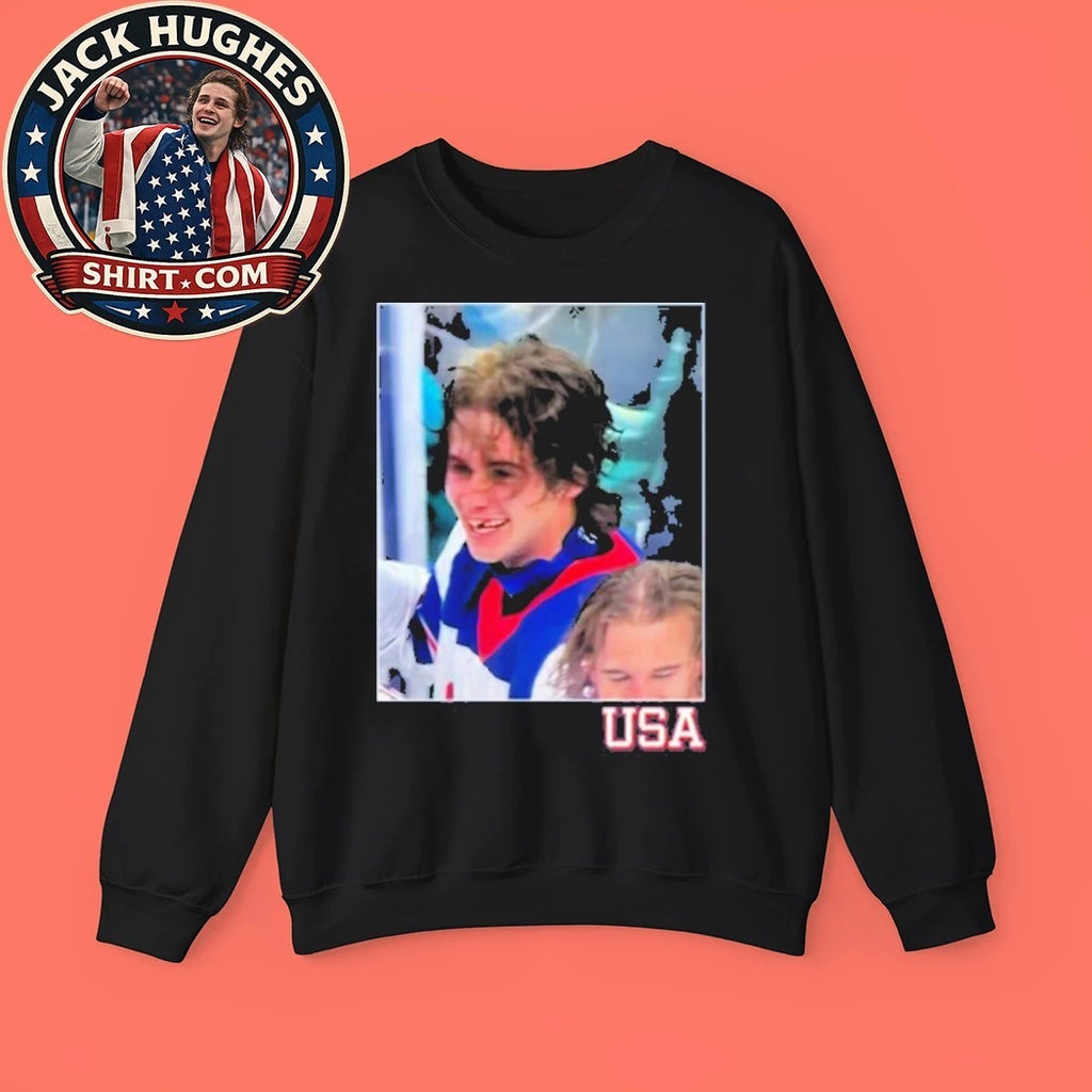 Jack Hughes Teeth USA Champions Olympics 2026 T-Shirt