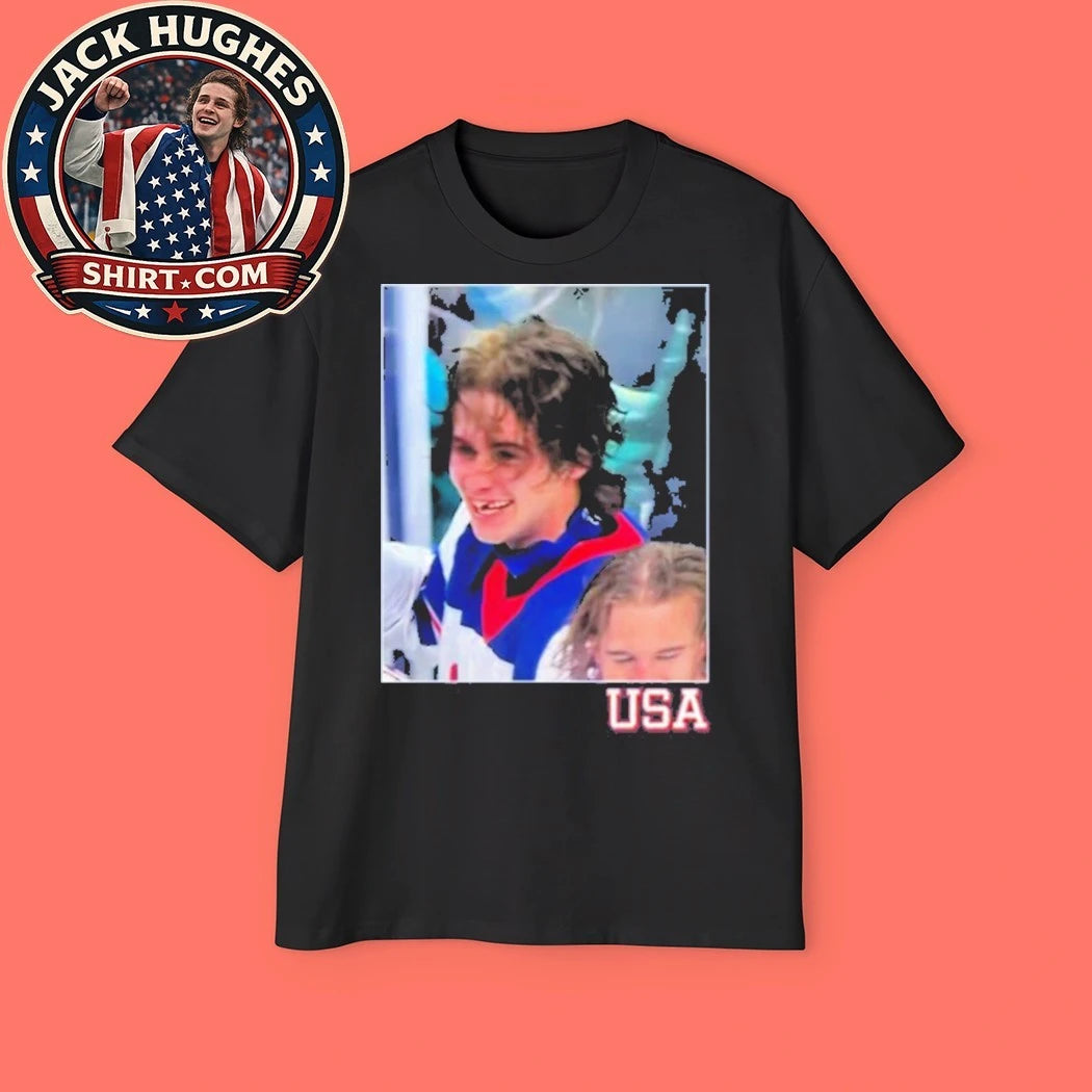 Jack Hughes Teeth USA Champions Olympics 2026 T-Shirt