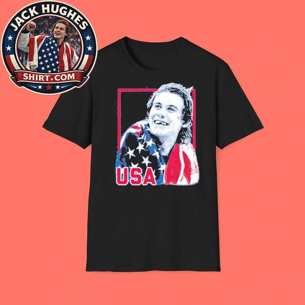 Jack Hughes Teeth USA Hockey Gold Olympics Winter 2026 Champions Shirt
