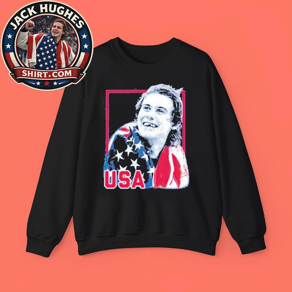 Jack Hughes Teeth USA Hockey Gold Olympics Winter 2026 Champions Shirt