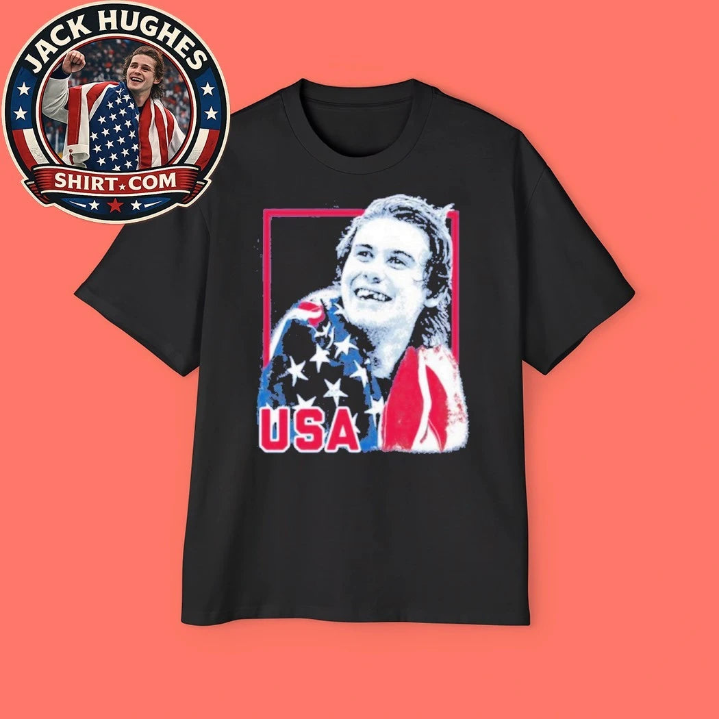 Jack Hughes Teeth USA Hockey Gold Olympics Winter 2026 Champions Shirt