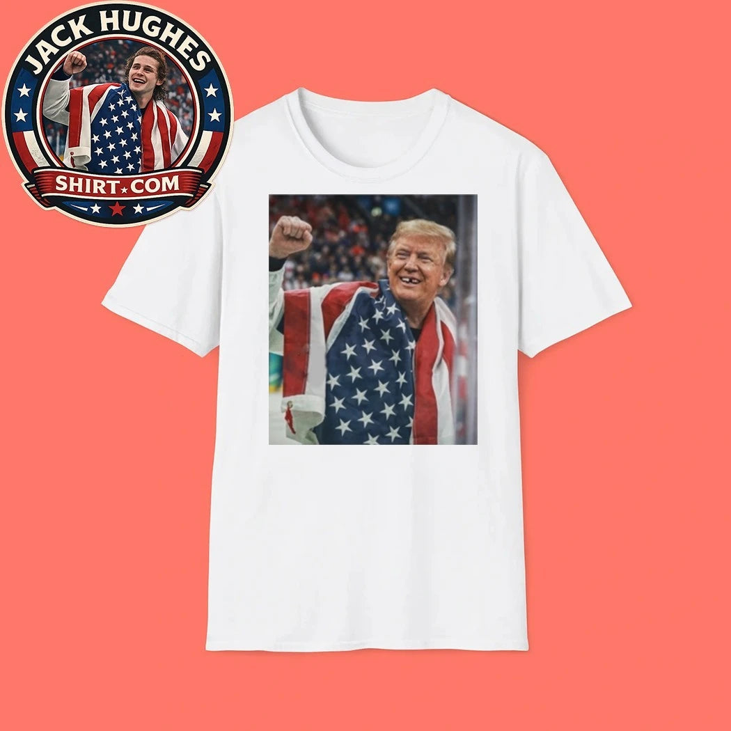 Jack Hughes Trump Champion Tooth Parody Shirt