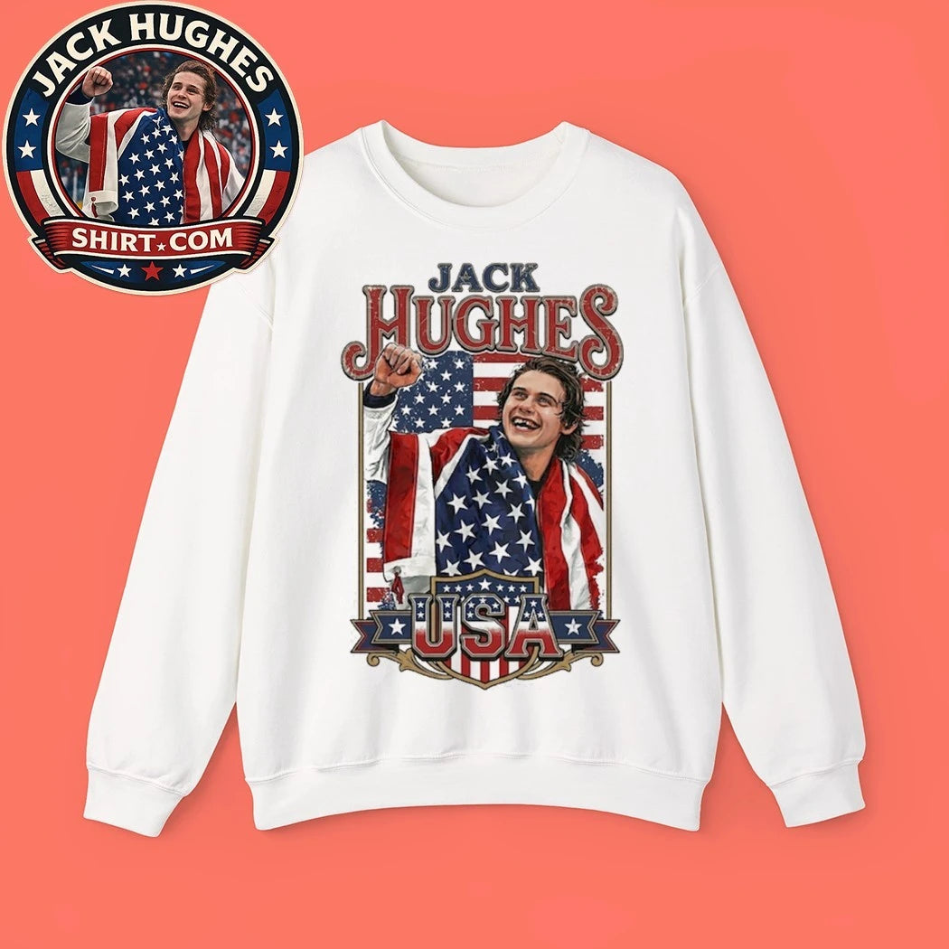 Jack Hughes USA 026 Gold Medal Champs Tee Shirt