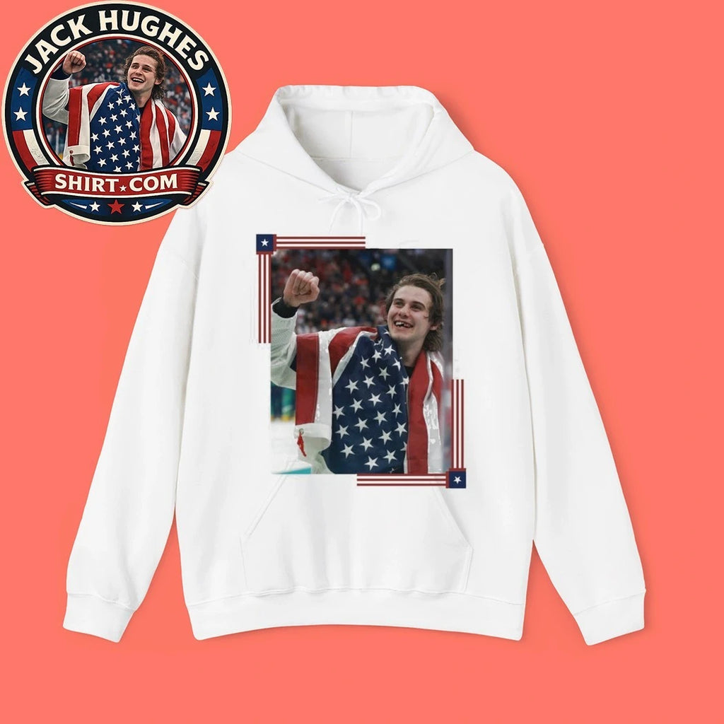 Jack Hughes USA Gold Hockey American Inspired Graphic T-Shirt